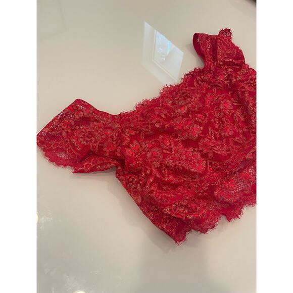 Cacique Red Floral Bralette 22/24 Off the Shoulder - Picture 2 of 4